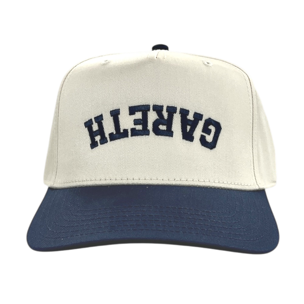 Upside Down Logo Natural and Navy Hat